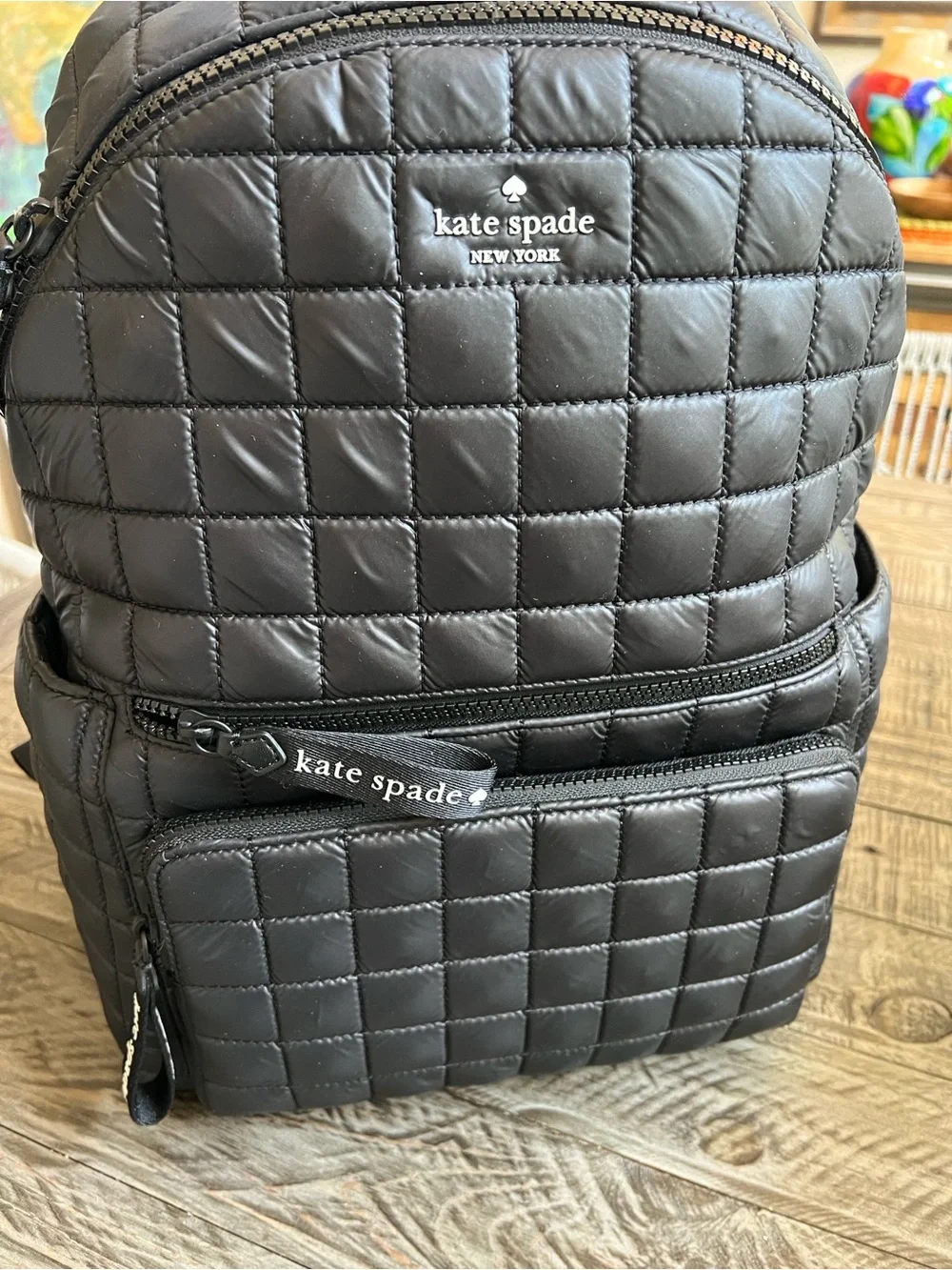 kate spade Black Quilted Camden Backpack